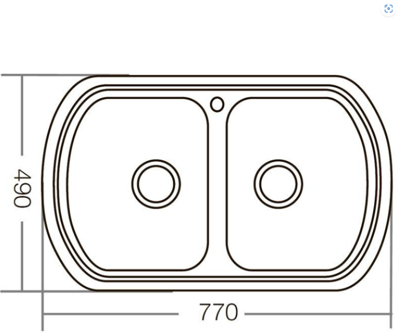 Мойка из нержавеющей стали врезная 77х49 см Zerix Z7749-08-180D decor ZM0513