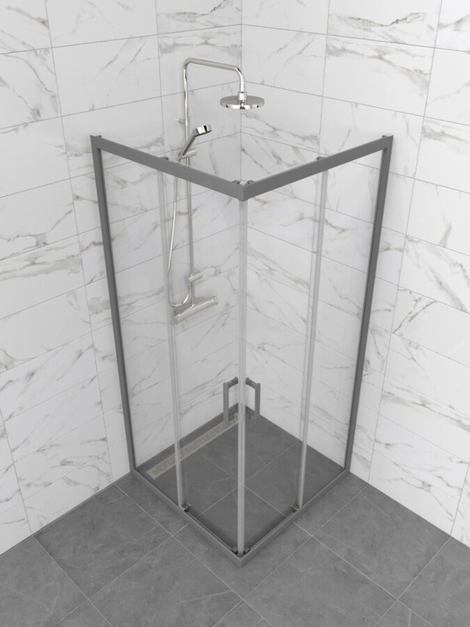 Душевое Ширма Triton pro Фикс-Графит 90х90 Щ0000077236