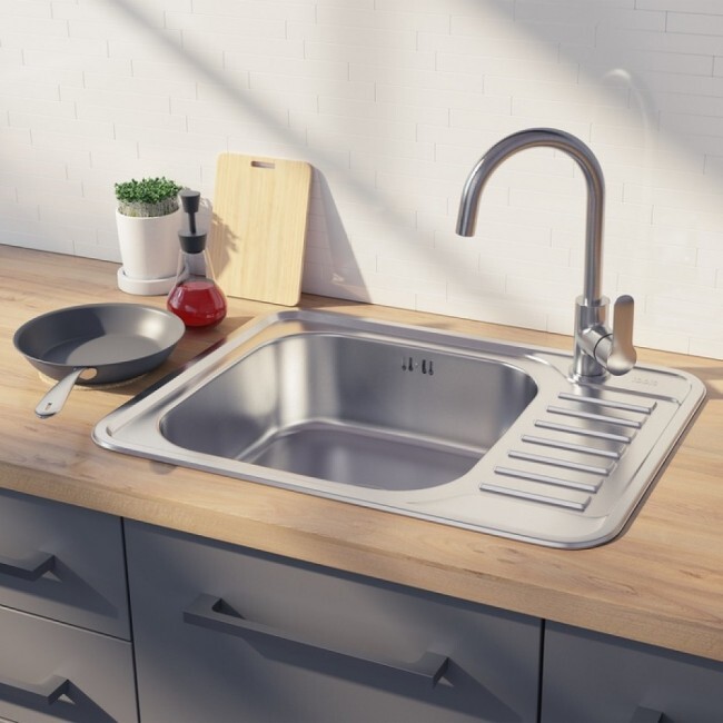 Мойка из нержавеющей стали врезная 63х50 см Zerix Z6350-08-180MD micro decor ZM0547