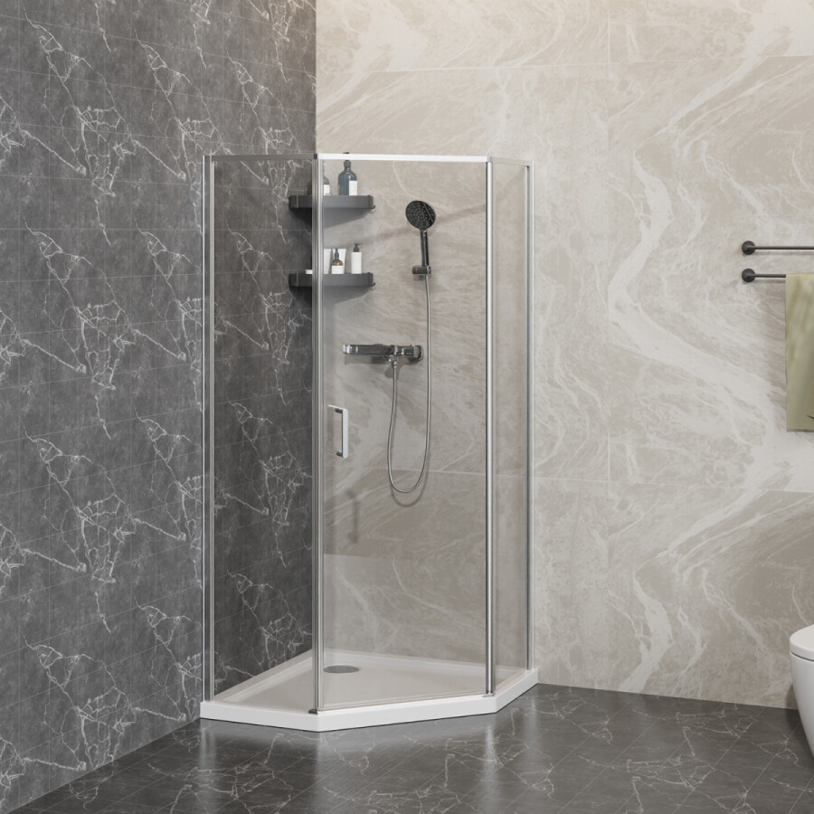 Душевое ограждение Azario SAKURA 900х900х1950 прозрачное стекло 6 мм, профиль хром AZ-21C-90-CH-CL