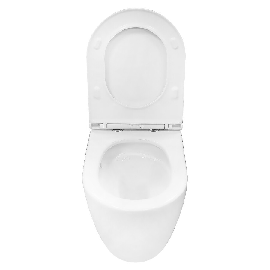 Унитаз-компакт Azario Verona 360х660х800, напольный, безободковый, система смыва "Торнадо", в комплекте с быстросъемным сиденьем микролифт AZ-8301