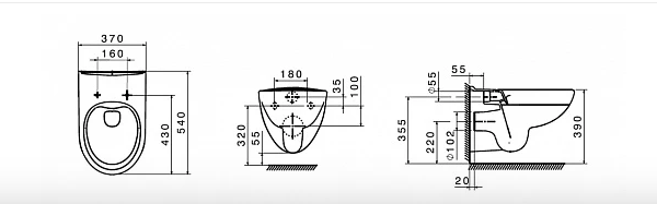 Geberit комплект Duofix инсталляция для унитаза 111.300.00.5 + подвесной унитаз 346248000
