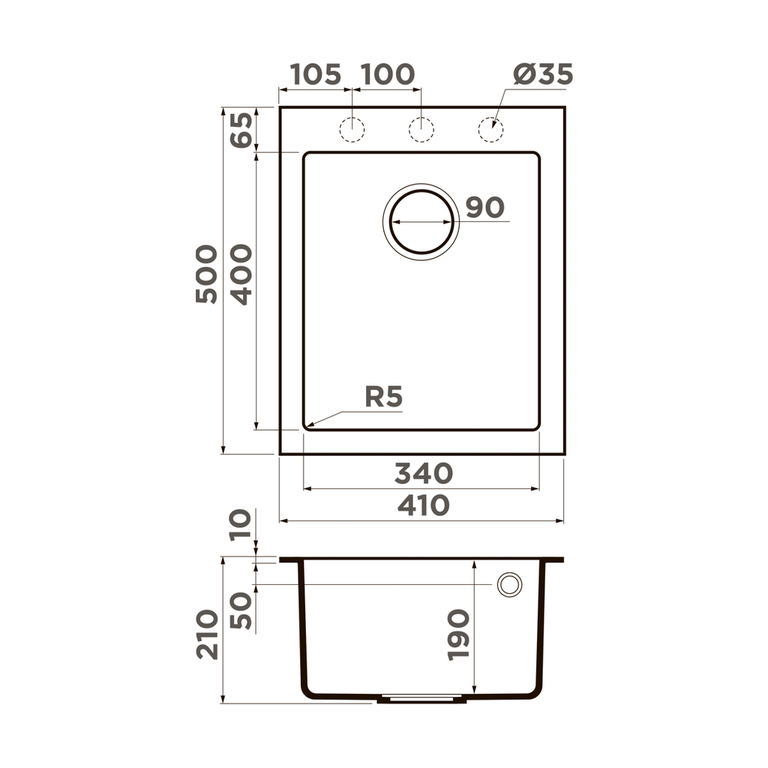 Omoikiri BOSEN 41A мойка кухонная белая 4993814