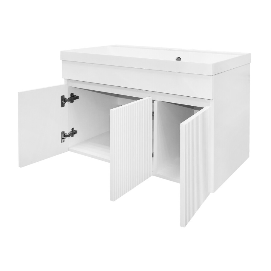 Комплект Тумба Loranto Serenada 80 700х450х550 подвесная, с раковиной Астория 80, белый CS00096756