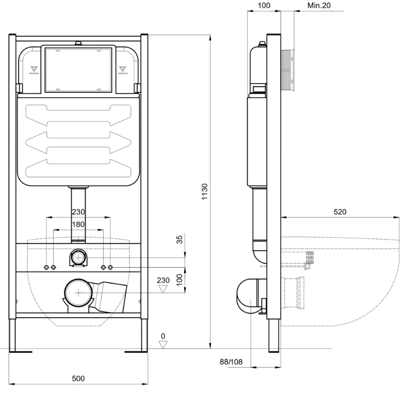 Комплект Set AQUATEK ЕВРОПА New унитаз AQ1106L-00 + инсталляция INS-0000012 + крышка