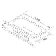 Ванна акриловая Appollo TS-1701Q 170x75 см прямоугольная
