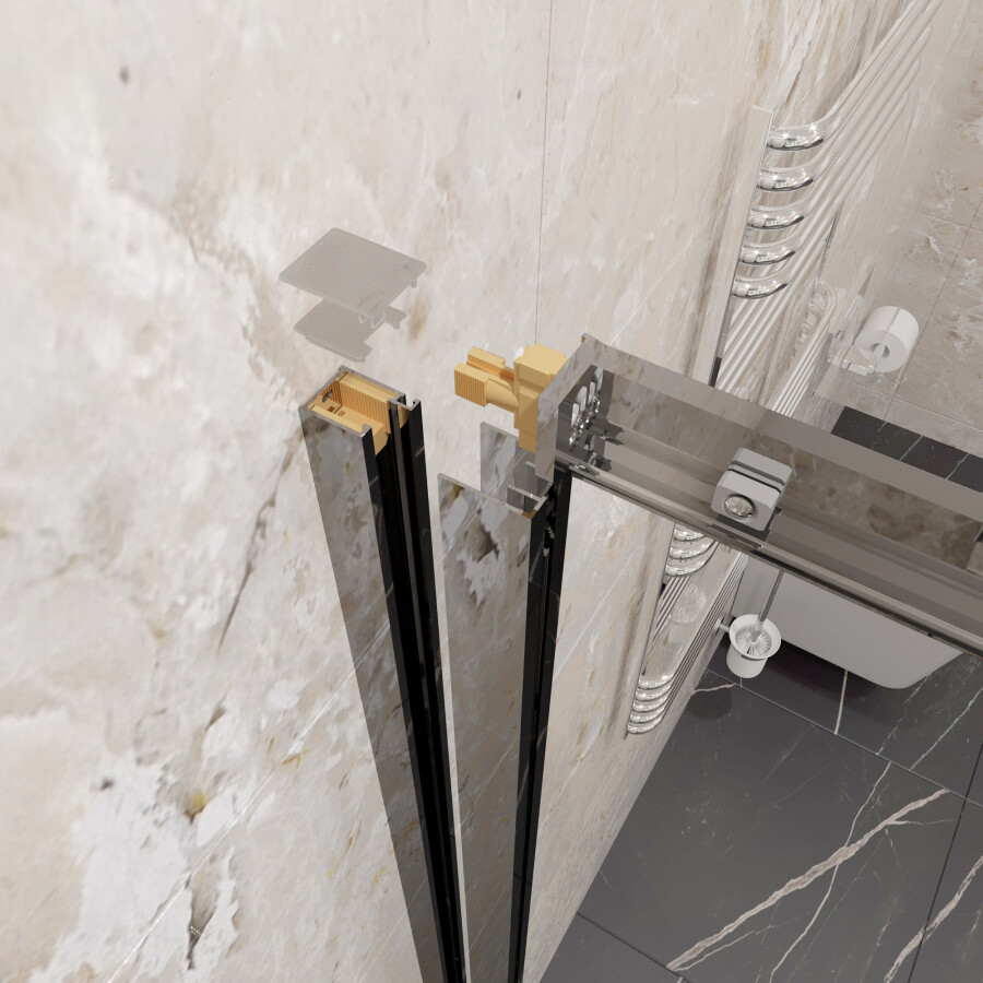 Triton-Pro Душевая ширма Fix 90×90 хром