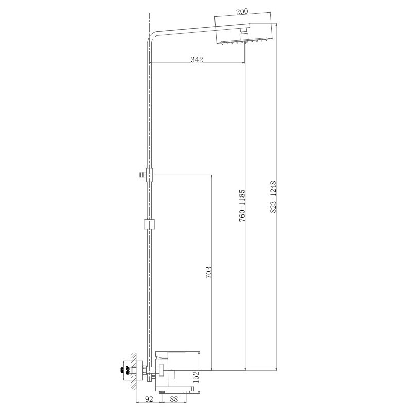 Душевая система Haiba HB23803-7 Черный