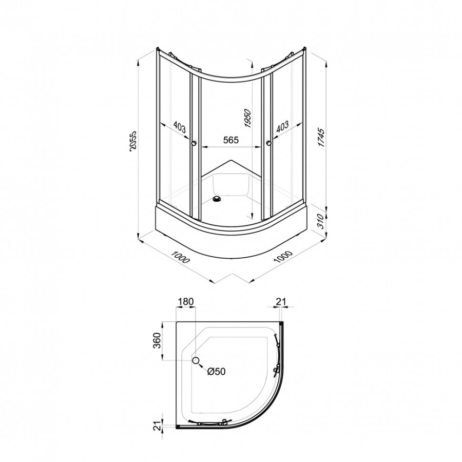 Triton Душевое Ограждение Мозаика 100*100 В Щ0000061785