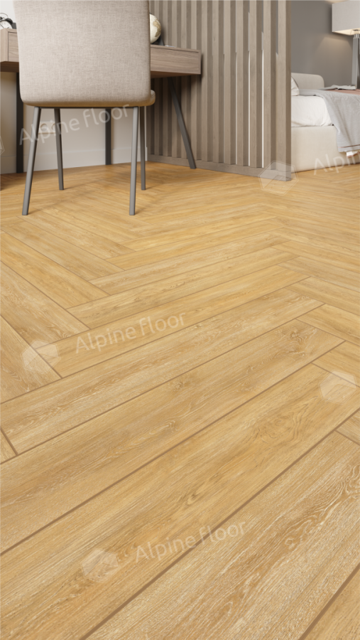 Ламинат Alpine Floor Herringbone 12 Pro, LF106-4A Дуб Тулуза 606 х 101 х 12 mm