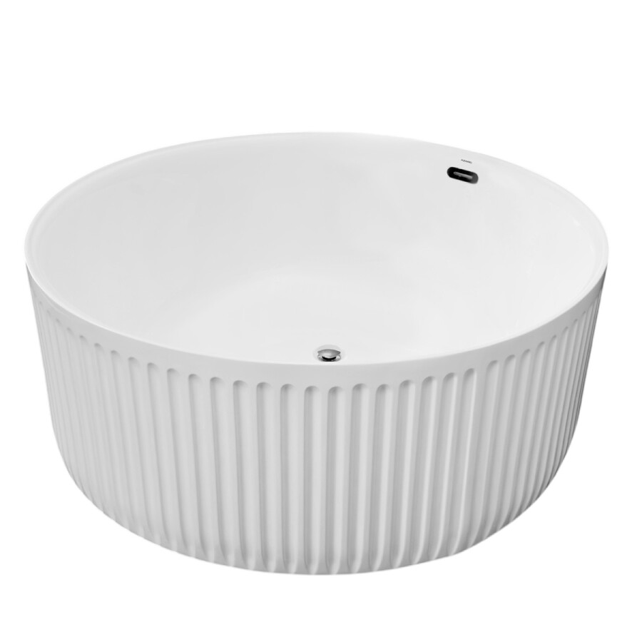 Ванна акриловая Azario GAMMA 1500x1500x580 отдельностоящая, круглая, рифленая, в комплекте с сифоном и металлической рамой, цвет белый AZ-6707