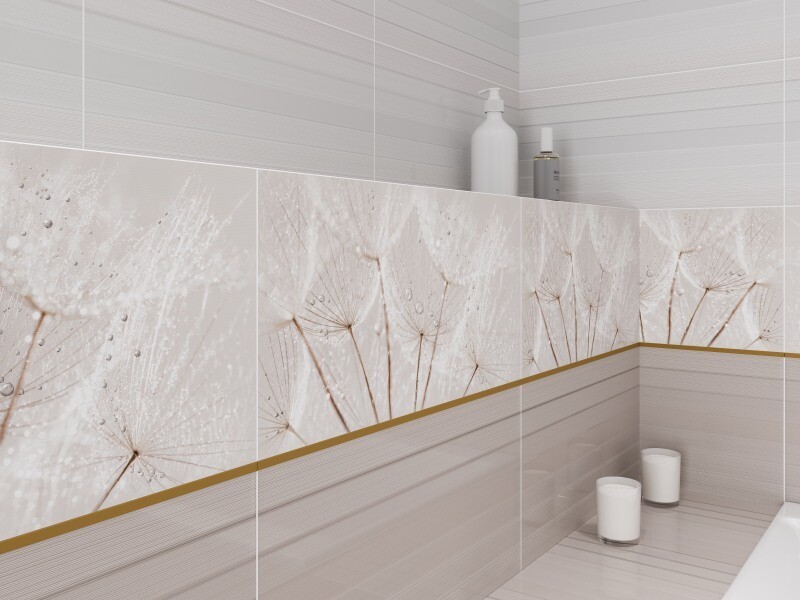 Cersanit Metallic металлический бордюр золотистый глянцевый 0,5х75 A15952