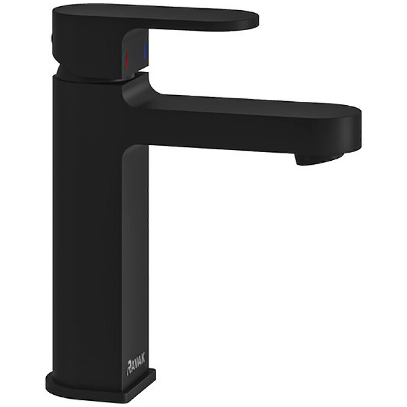 Ravak Chrome CR 014.20BL Смеситель для умывальника черный матовый X070428