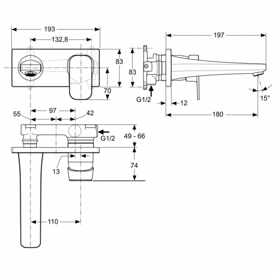 Ideal Standard Tonic смеситель для раковины A6334AA