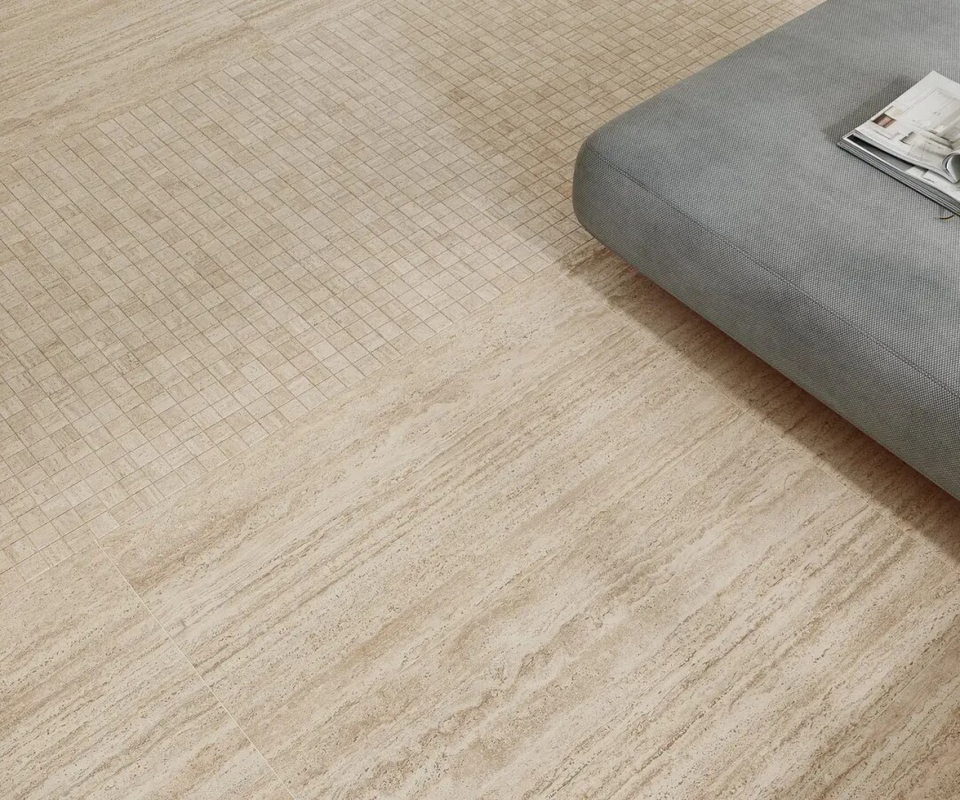 Керамическая плитка Kerama Marazzi Прованс Про Травертин Бежевый матовый обрезной 30x89,5x0,9 KM3090B0181R