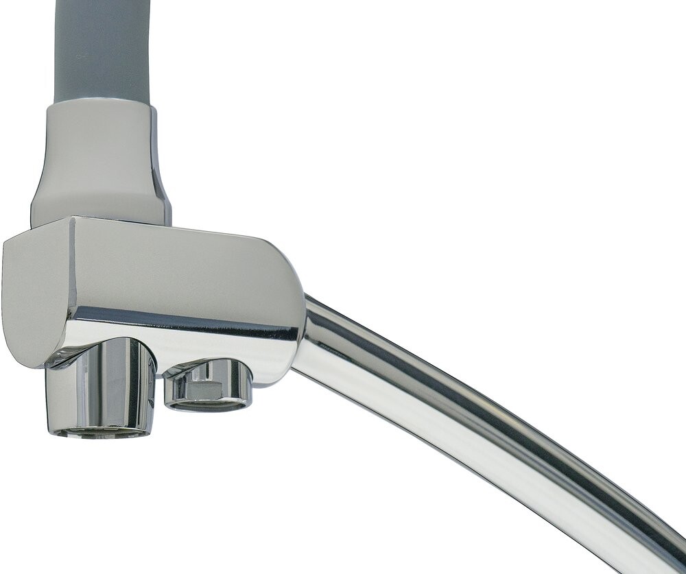 Lemark LM3071C-Gray Комфорт смеситель для кухни хром/серый