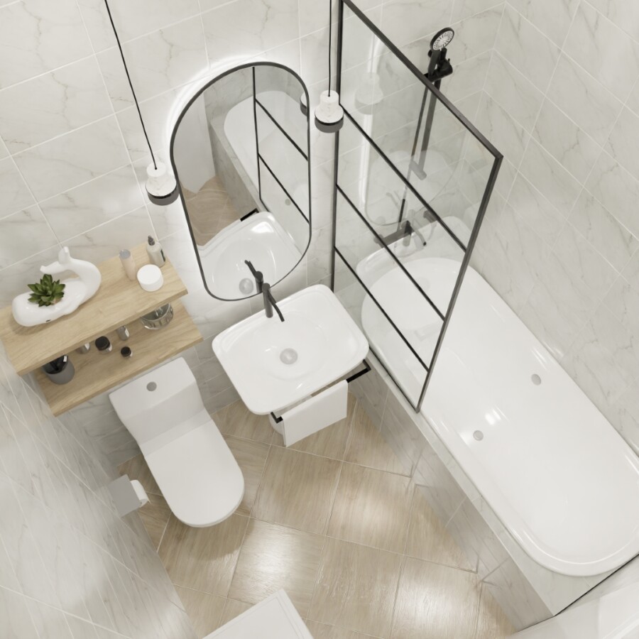 Плитка керамическая Шахтинская Серена белый верх 01 v2 200х300х7 (сорт 1), М2