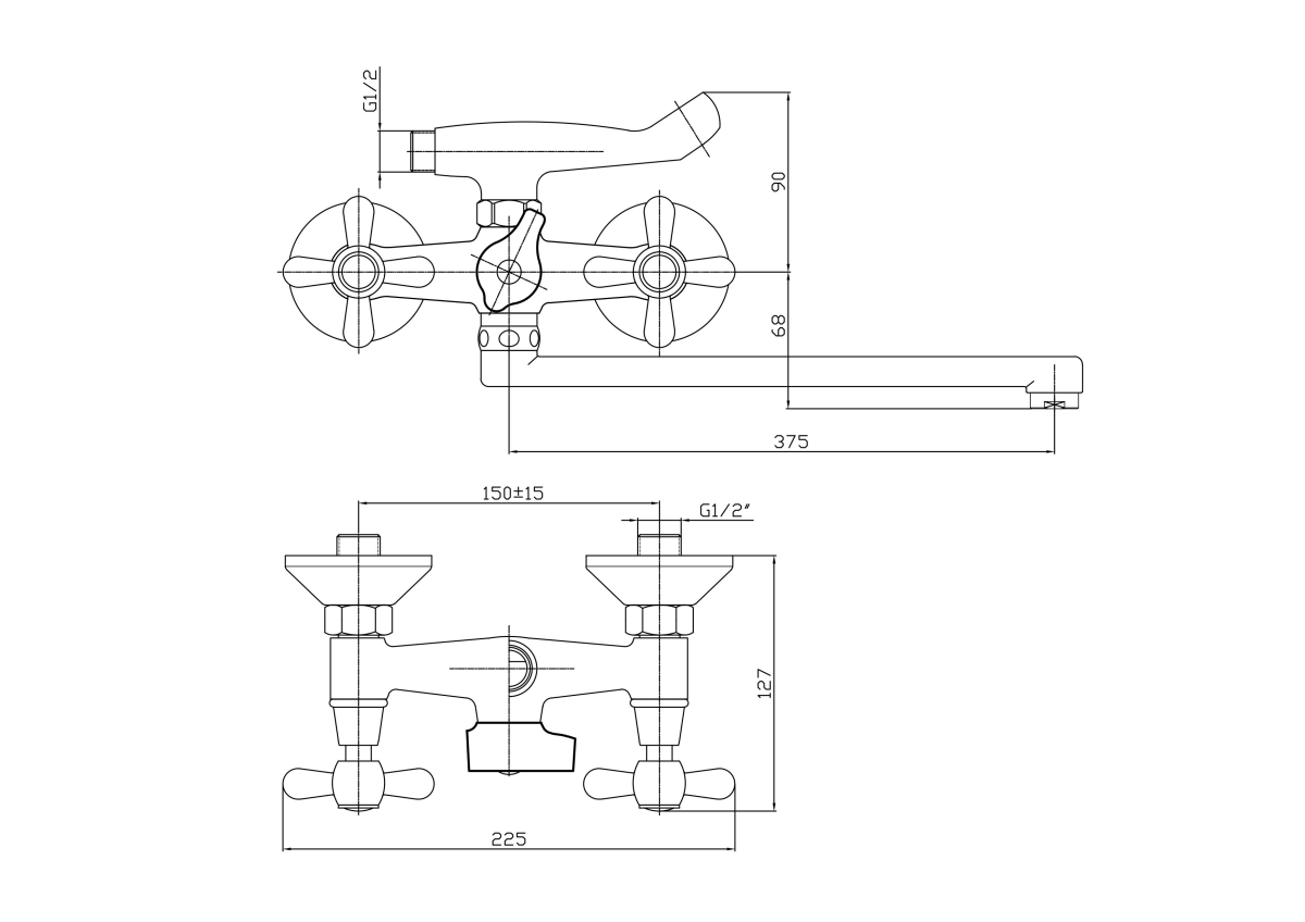Haiba смеситель для ванны HB2225