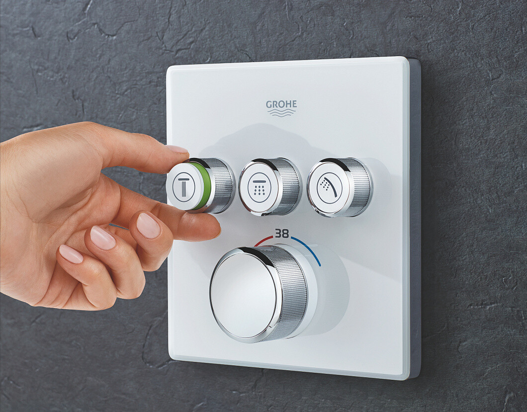 Grohe Grohtherm SmartControl 29157LS0 смеситель для ванны белая луна