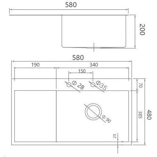 Мойка для кухни из нержавеющей стали Gerhans K35848-R