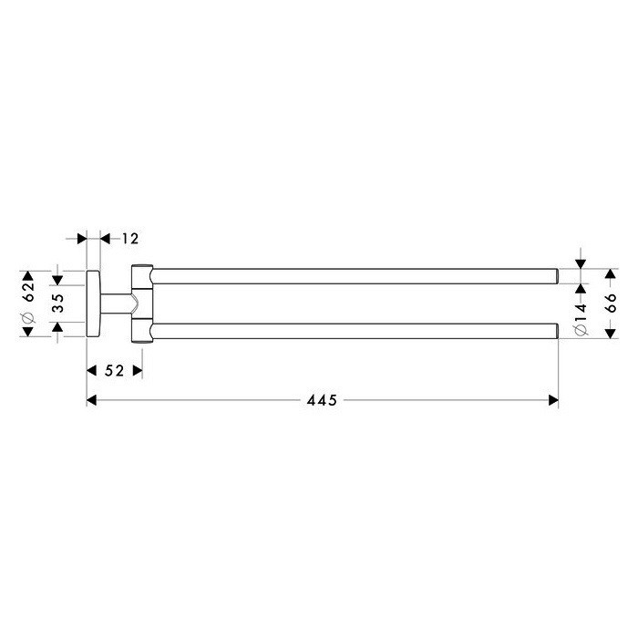 Полотенцедержатель двойной Hansgrohe Logis 40512000
