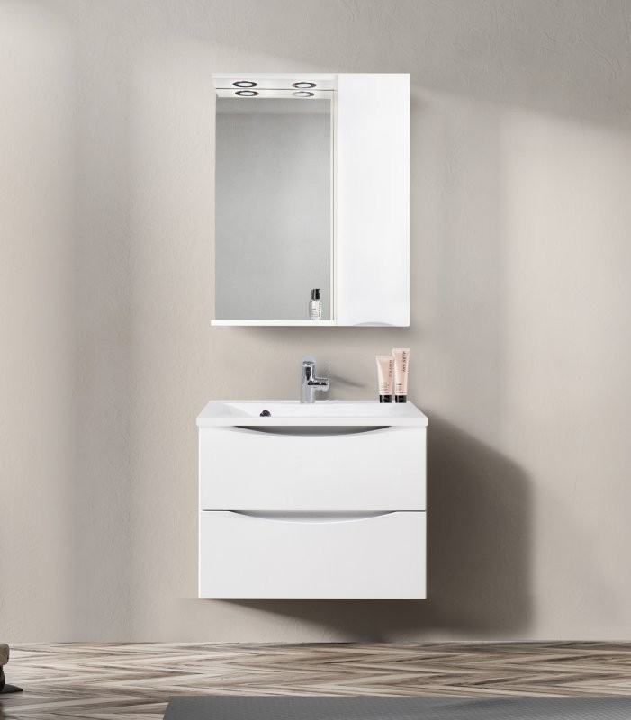 Зеркало-шкаф BelBagno MARINO-SPC-800/750-1A-BL-P-R/L 80*75