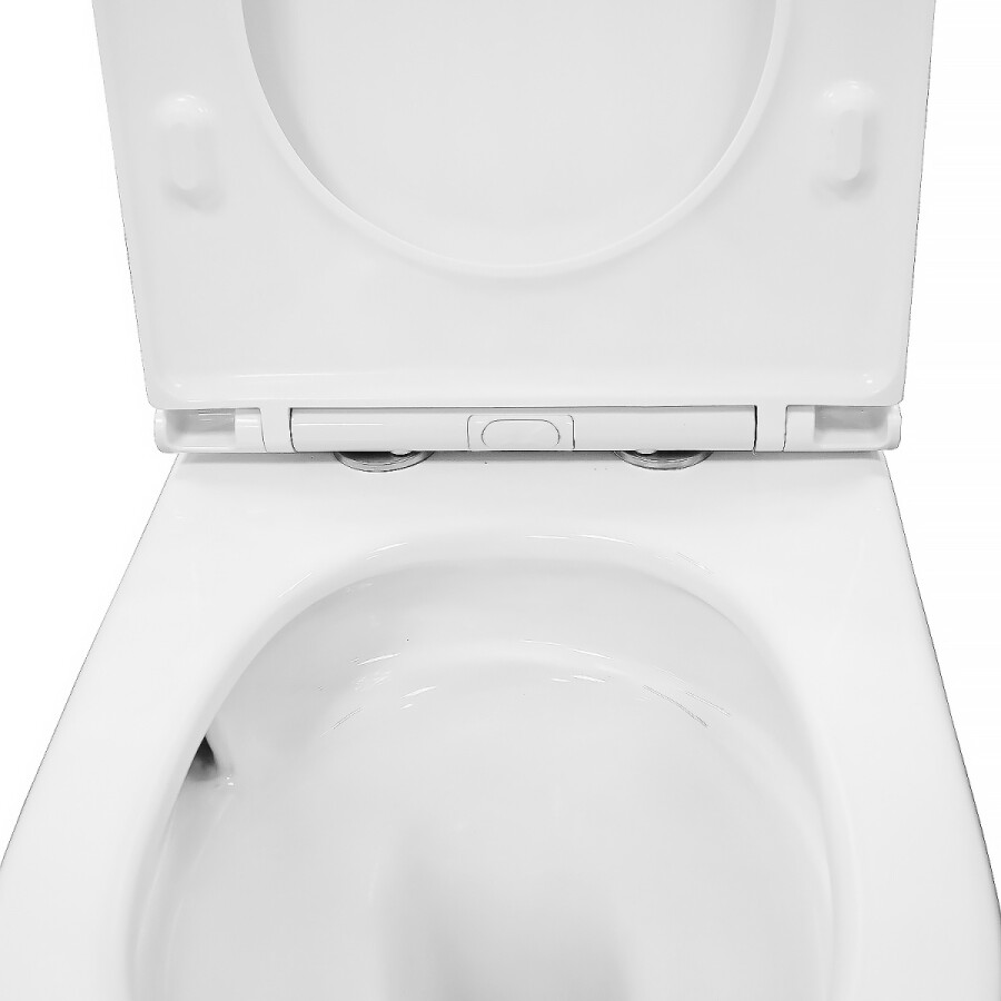 Унитаз-компакт Azario Verona 360х660х800, напольный, безободковый, система смыва "Торнадо", в комплекте с быстросъемным сиденьем микролифт AZ-8301