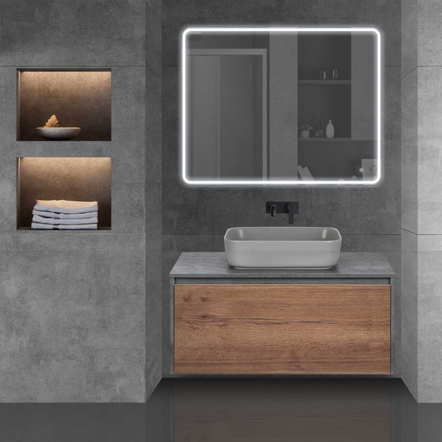 Vincea тумба под раковину Mesa 1000 T.Oak + Beton
