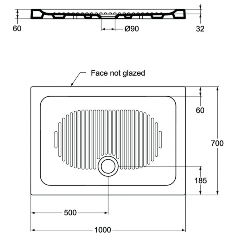 Ideal Standard Connect душевой поддон 100х70 T267401