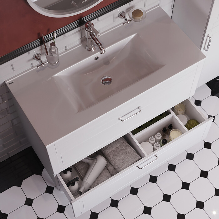Iddis Oxford 100 тумба с раковиной OXF10W1i95K напольная