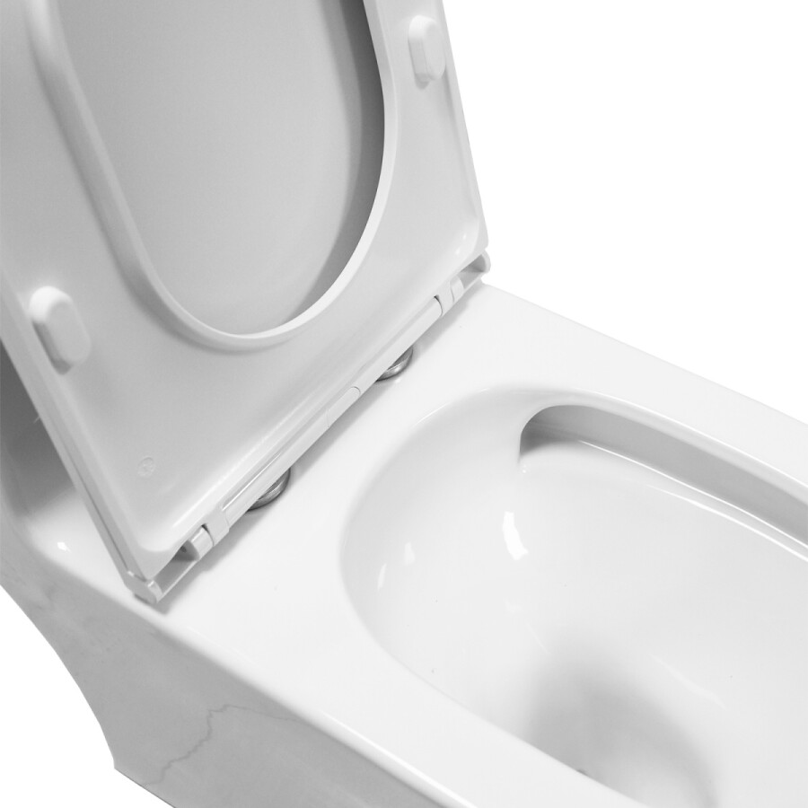 Унитаз-моноблок Azario Vally 690х360х760 напольный, слив "Торнадо", в комплекте с быстросъемным и сиденьем микролифт AZ-80687