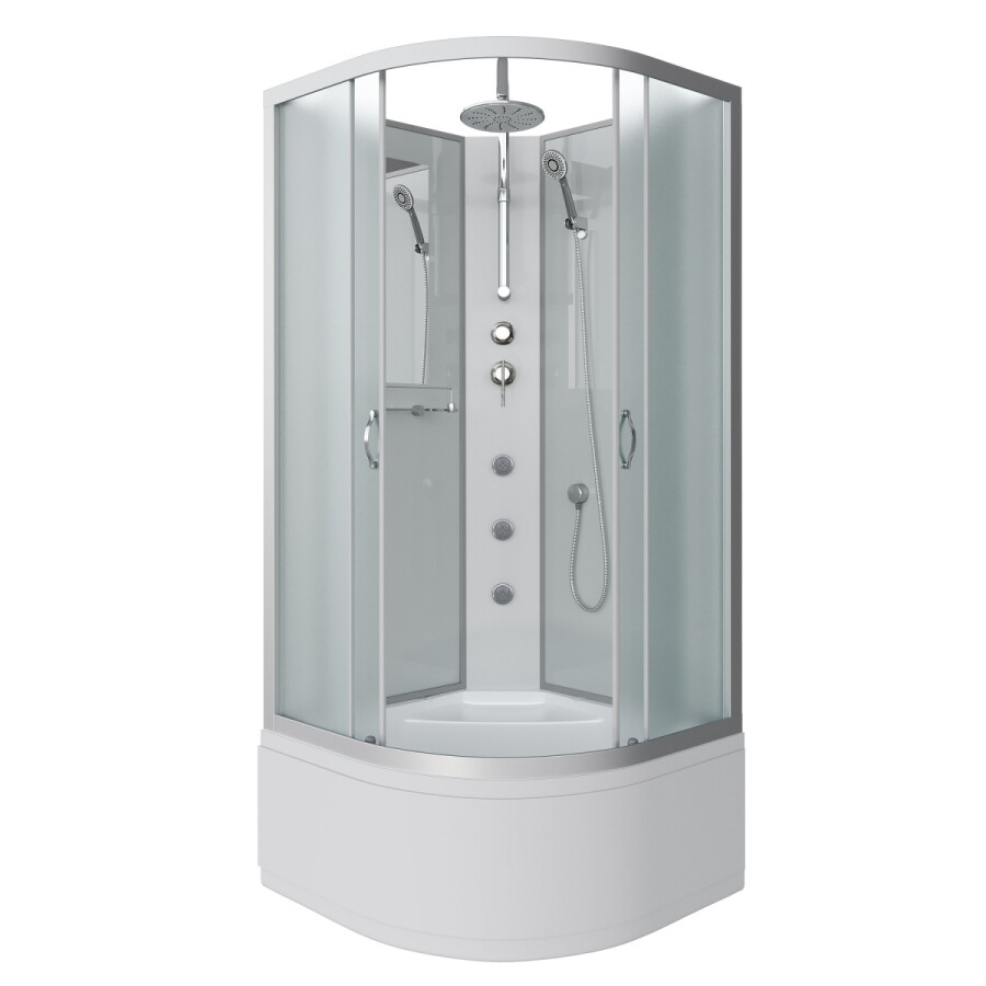Niagara NG 2307-14BKTG Душевая кабина 80x80 Без крыши с тропическим душем и гидромассажем 23071424BKTG