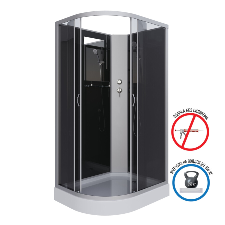 Niagara NG 3512-14RBK Душевая кабина 120x80 Без крыши правосторонняя 35121433RBK