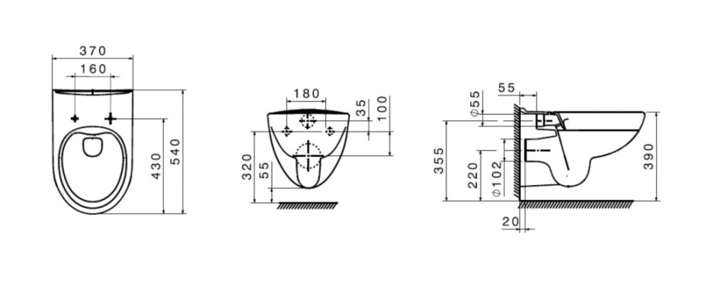 Roca Victoria Pack 893105010 унитаз подвесной + инсталляция