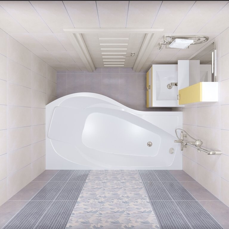 Triton Мишель 170*96 ванна акриловая асимметричная R