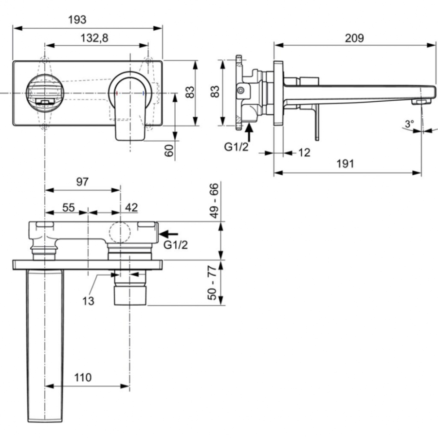 Ideal Standard Edge смеситель для раковины A7116AA