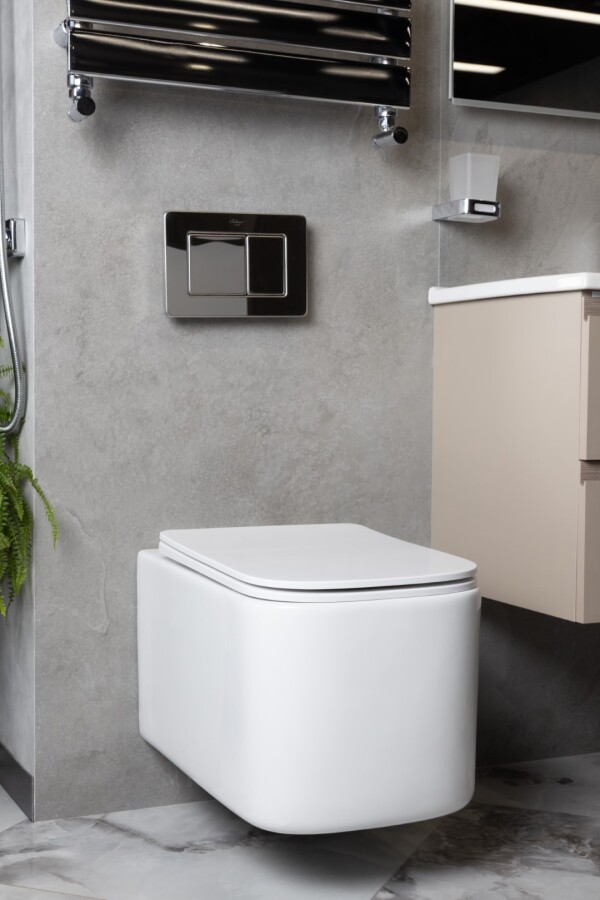 Унитаз подвесной Boheme Mane Белый глянец c крышкой 970-SET-W