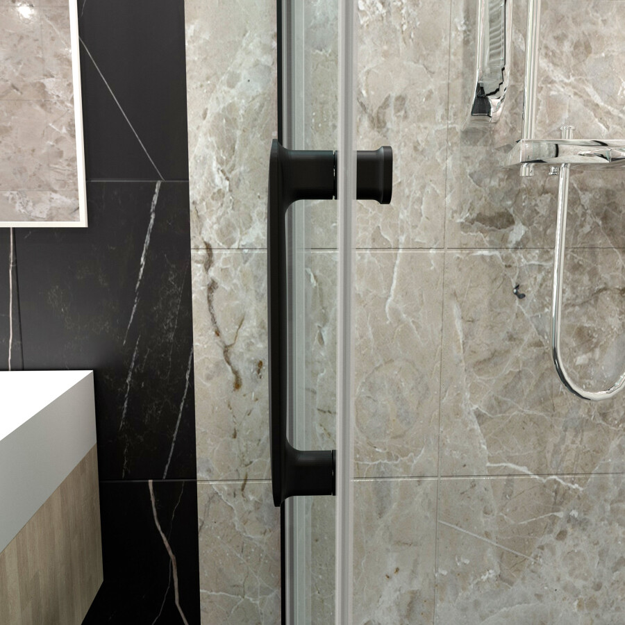 Triton-Pro Душевая ширма Fix 90×90 черная