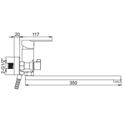 Gerhans K22 смеситель для ванны K13122