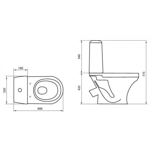 Sanito Аттика унитаз-компакт с сиденьем стандарт ATCSACC01060713
