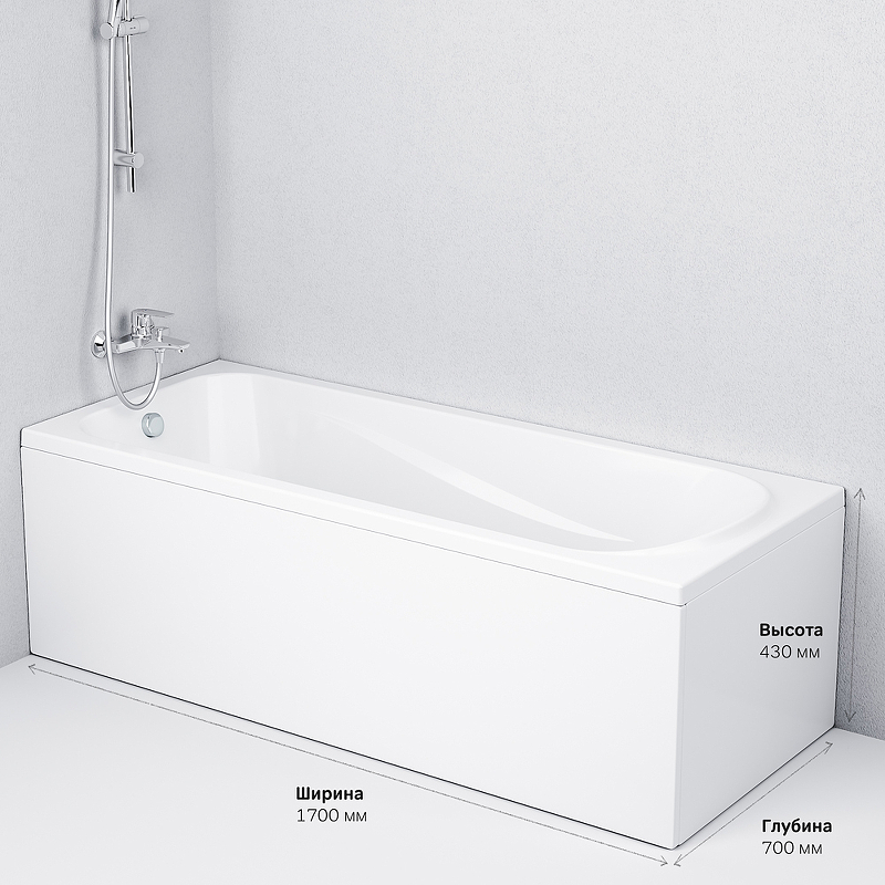 Am.Pm Sense ванна акриловая 170х70 см W76A-170-070W-A