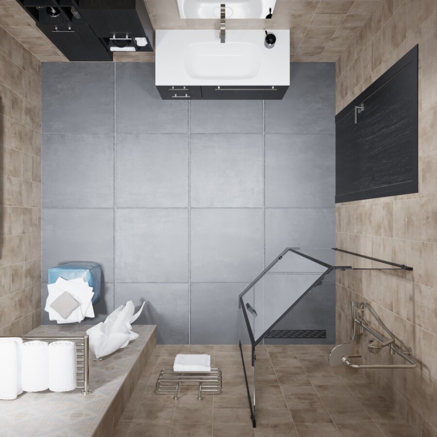 Triton Душевое Ограждение Дека-Блэк 100*100 Щ0000062934