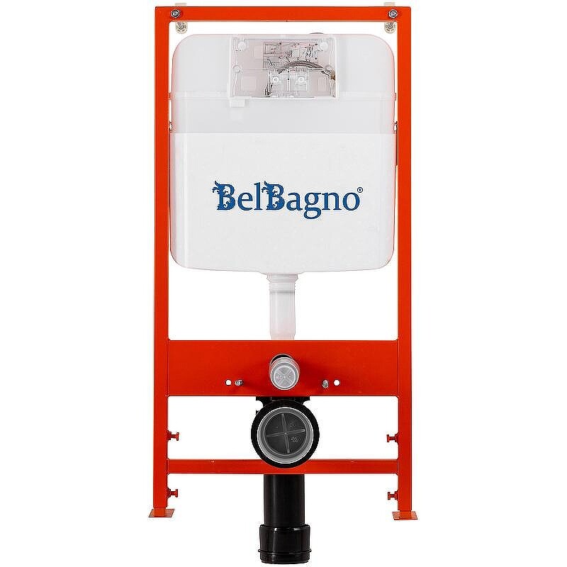 Комплект инсталляции Belbagno BB026/BB041CR с кнопкой смыва BB041CR хром