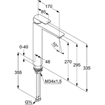 Kludi Ameo смеситель для раковины 412980575