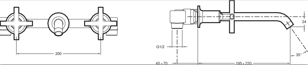Jacob Delafon Purist E144153-CP смеситель для раковины