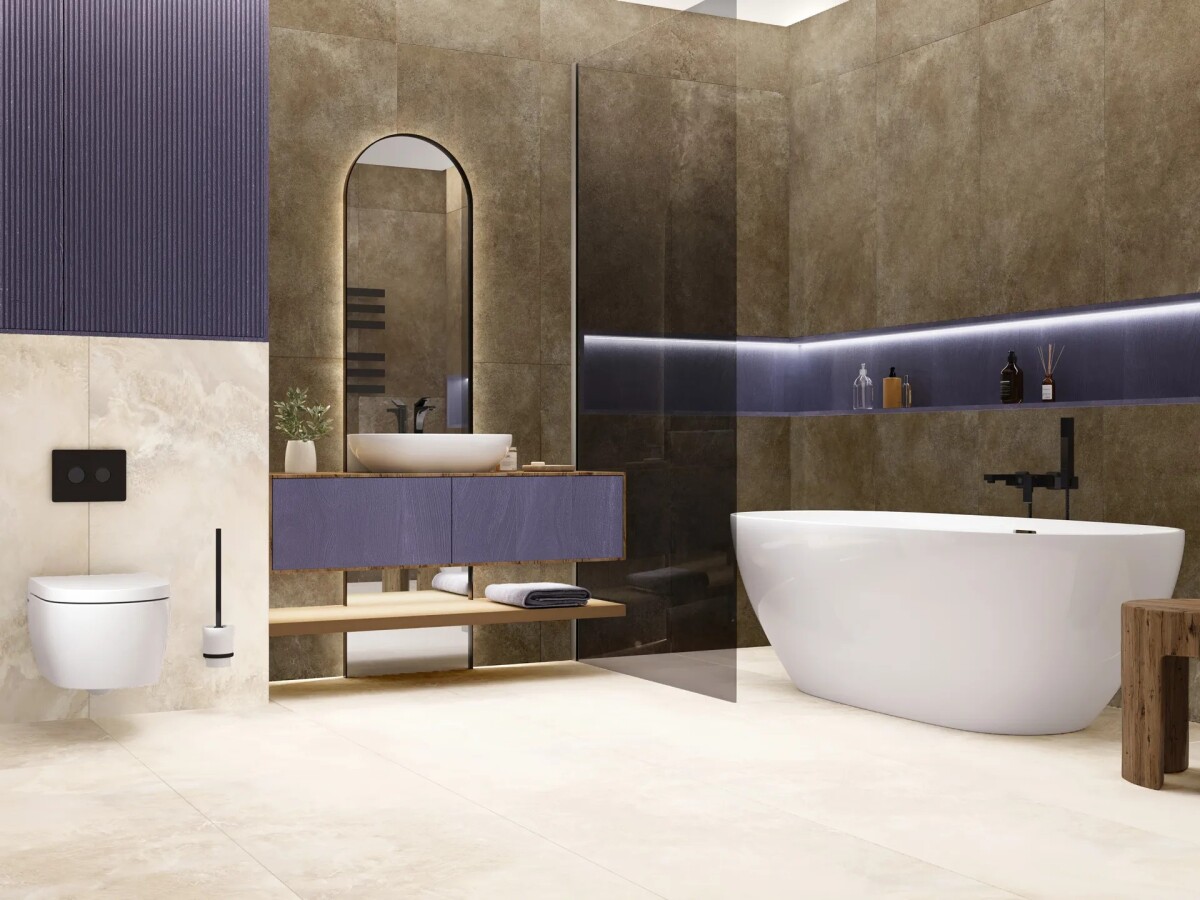 Керамогранит Artkera Group GP6060MIM08M Microcement Brown матовый 600 x 600 x 9.5 мм.