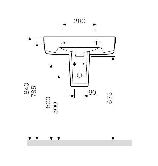 Am.Pm Bliss L C534970WH полупьедестал белый