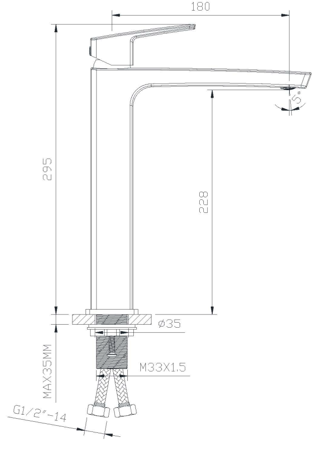 Imprese Grafiky ZMK041807011 смеситель для раковины 35 мм