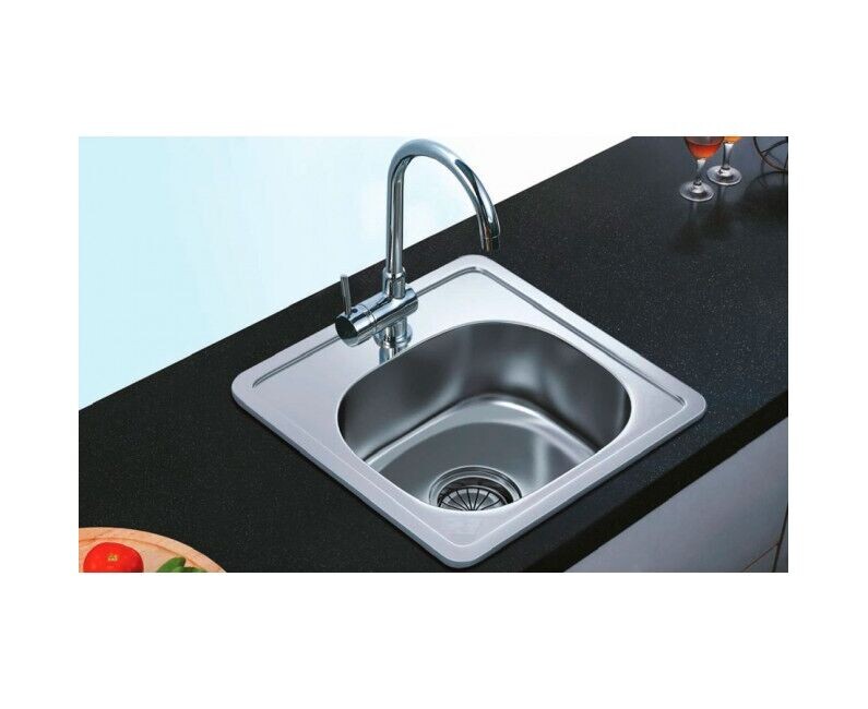 Мойка из нержавеющей стали врезная 38x38 см Zerix Z3838-06-160E Сатин ZX3010