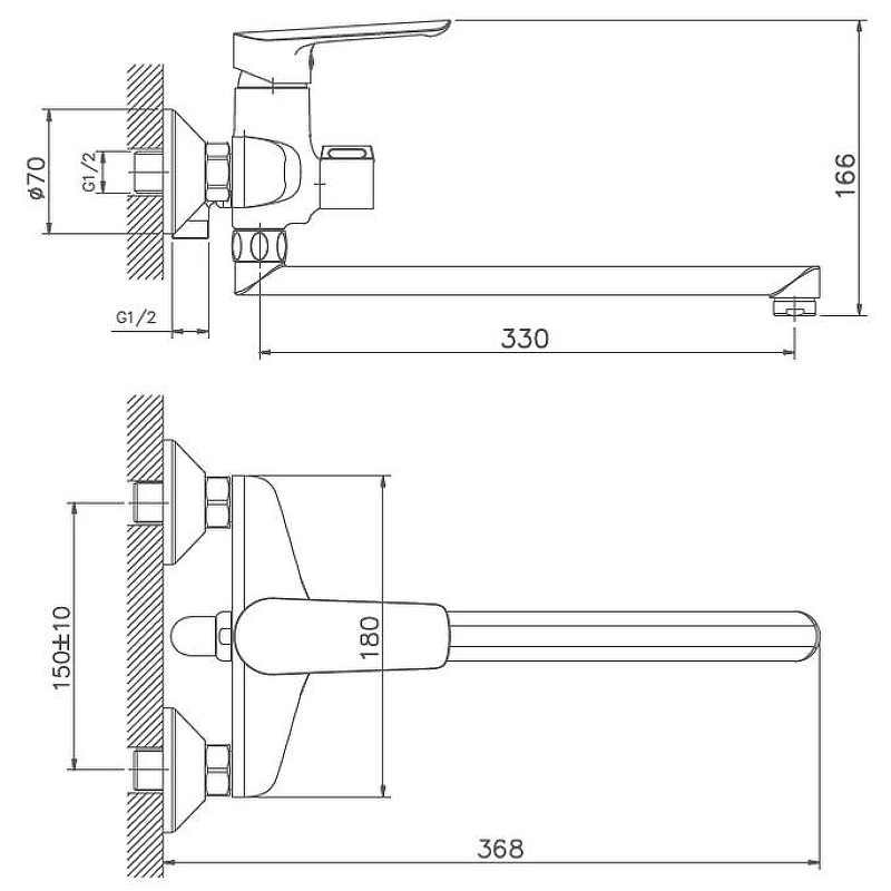 Haiba смеситель для ванны HB22198